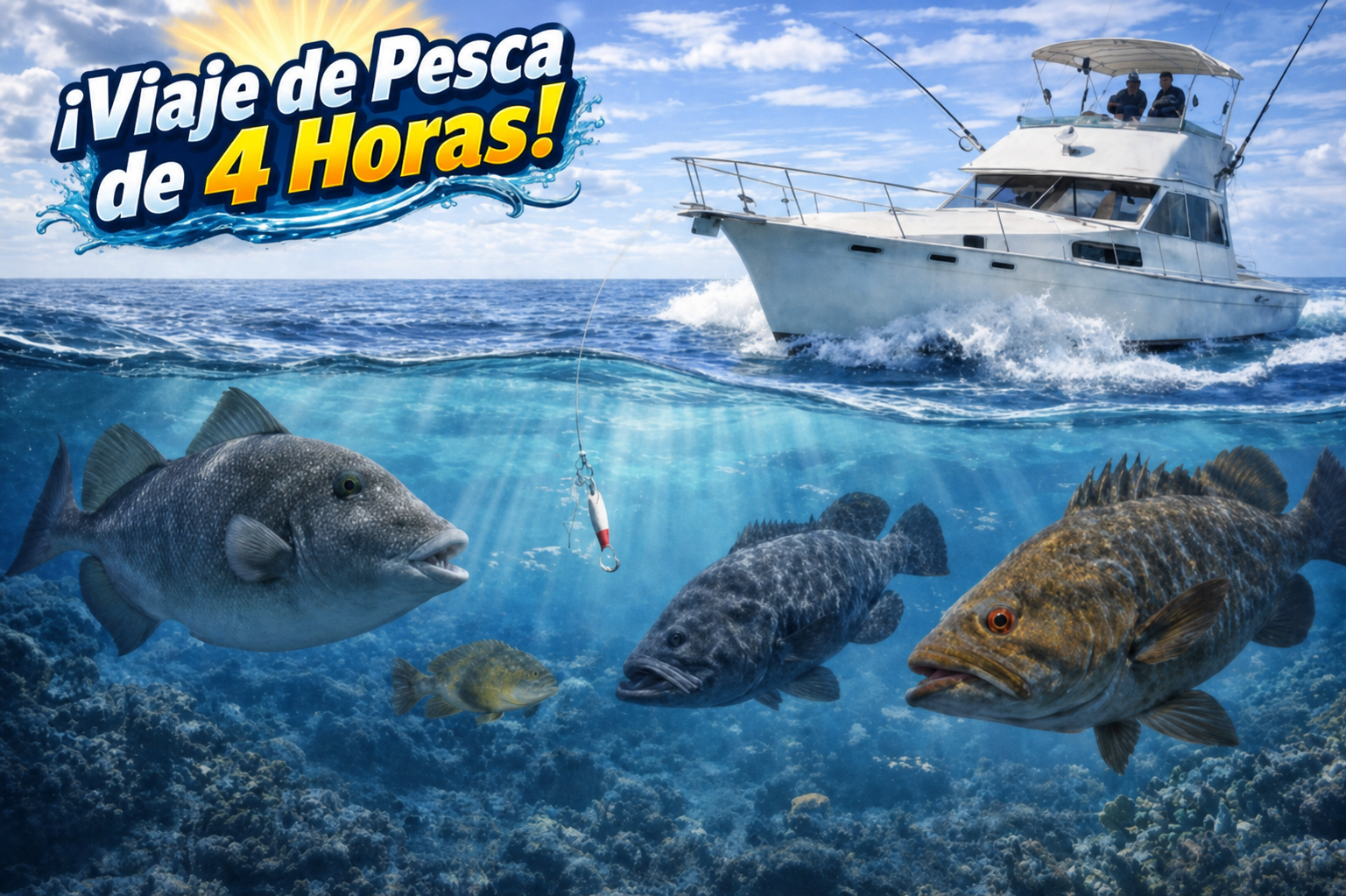 Pesca de Altamar de 4 Horas en el WanderLust